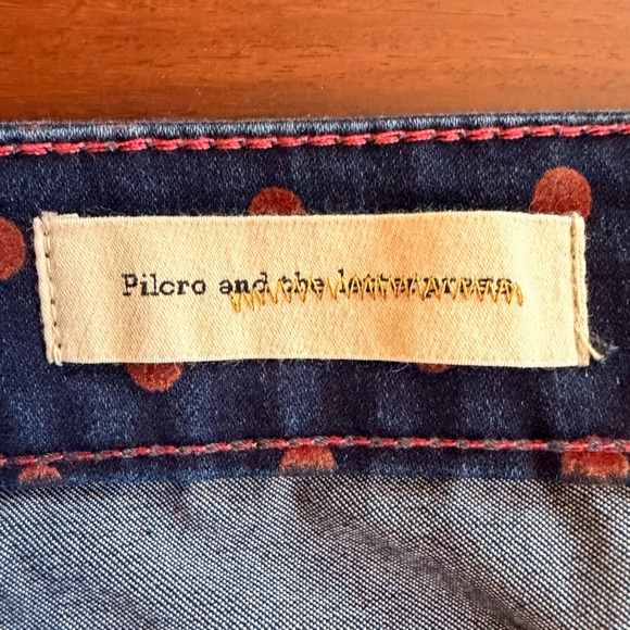 Pilcro and the Letterpress Blue Skirt with Red Polka Dots - Picture 4 of 5